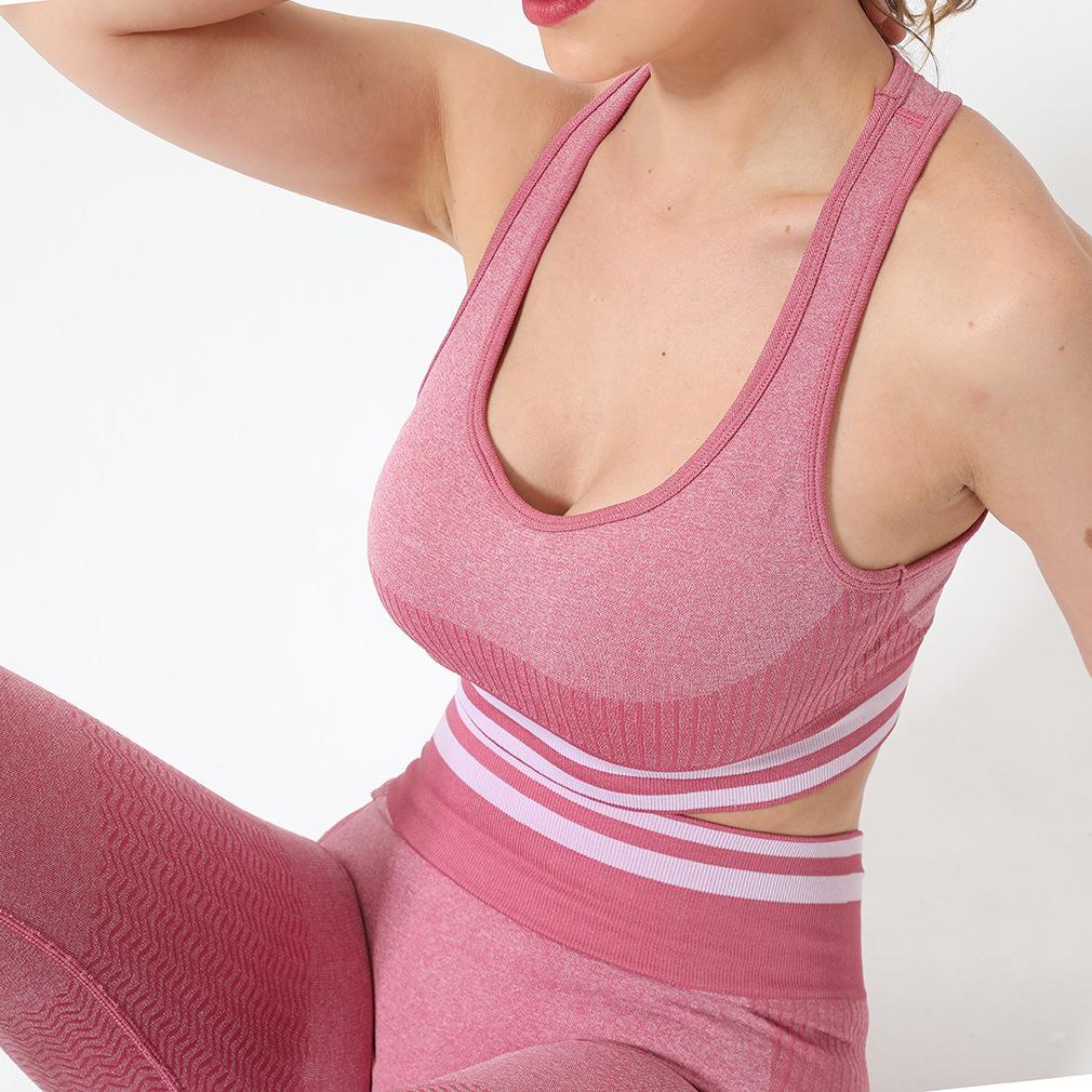 Moisture-Wicking Knit Sports Bra with Hollow Back Design for Yoga and Outdoor Fitness