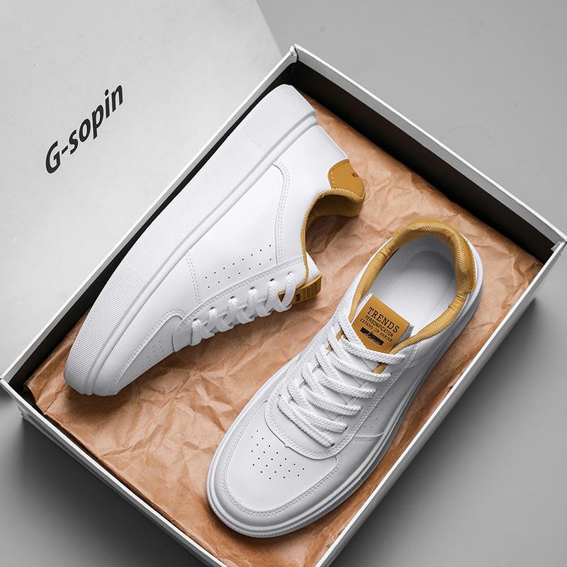 

Нове весняно-літнє чоловіче взуття універсальні маленькі білі кросівки дихаючі повсякденні кросівки на платформі спортивне взуття студентське взуття кеди на платформі 44