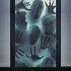 Halloween Window Sticker Horror Decoration Pvc Self-adhesive Haunted House Blood Handprint Props Wall Sticker Ghost Shadow Blood Hand Window Grilles