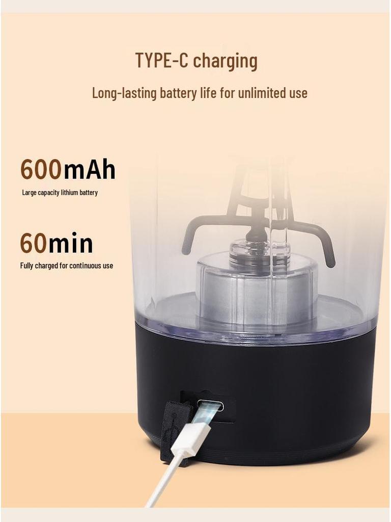 Portable Electric Protein Shake Cup with Automatic Mixing for Sports and Milkshakes