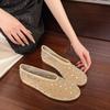 Fashion Mesh Flats Crystal Sandals Women Ballet Shoes Summer Slippers 2025 Trend Casual Loafer Shoes Designer Dress New Sandalias Mujer