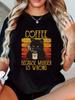 Black Cat Coffee Because Murder Is Wrong T-shirt