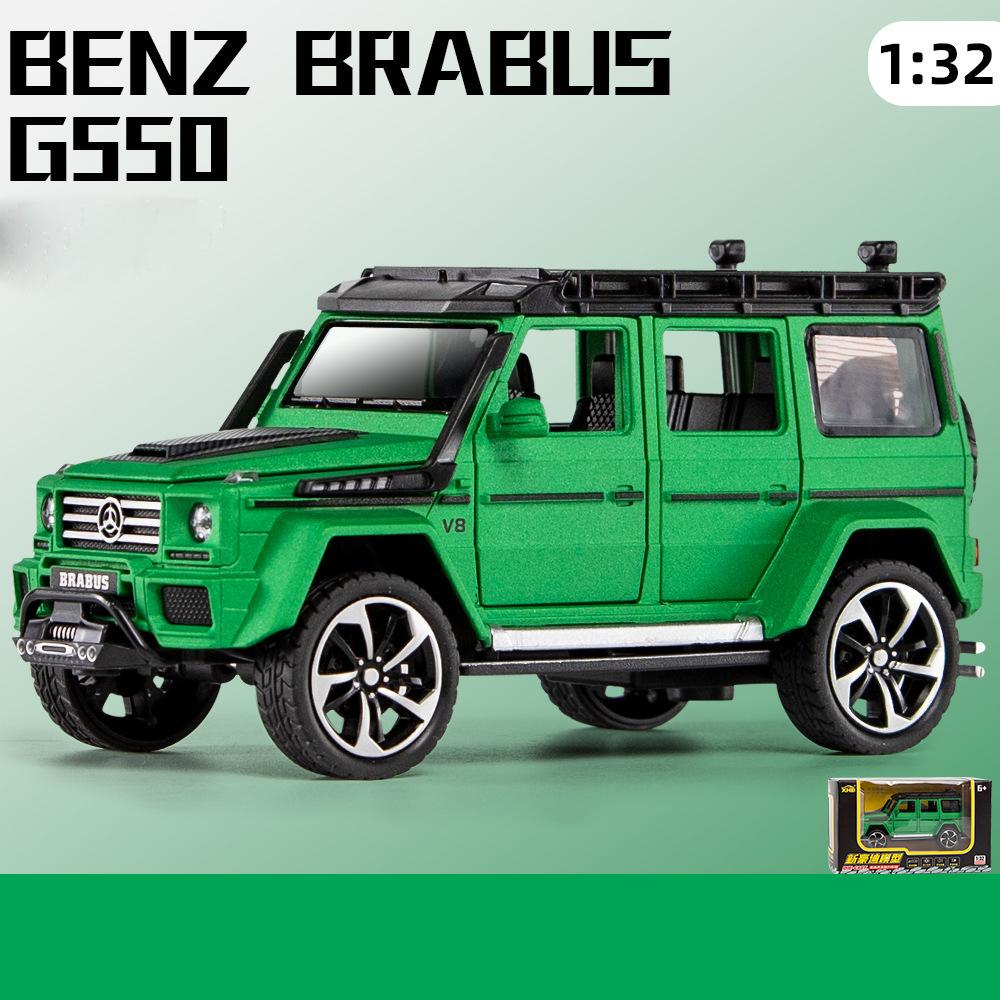 Model de mașină Benz G550 la scară 1/32 de jucărie, mașină de jucărie cu tragere înapoi cu sunet și lumină pentru copii mici, băieți, fete, colecție de cadouri
