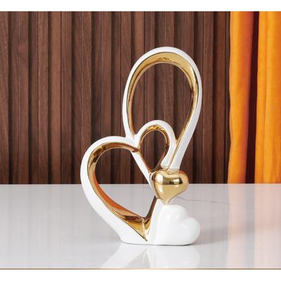 Herzförmige Moderne Minimalistische Dekoration - Luxuriöses Wohnaccessoire für Wohnzimmer, Eingangsbereich, Weinbar & TV-Schrank