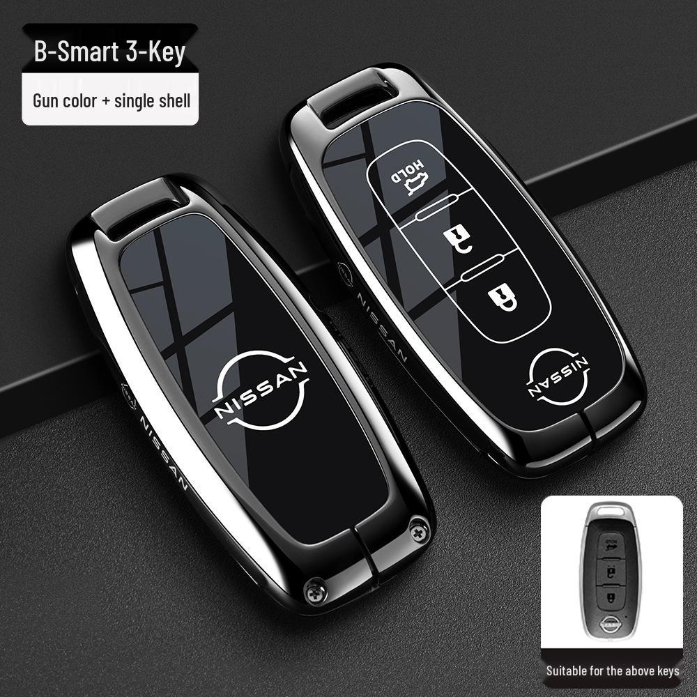 Nissan Schlüsseltasche Abdeckung: Passt für neue Sylphy, Teana, Tiida, Qashqai, X-Trail, Bluebird Modelle, Inklusive Schlüsselanhänger für Männer