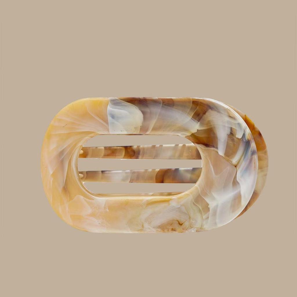 Marble Gradient Oval Claw Hair Clip - Gentle On Hair, Stylish Design, Premium Quality