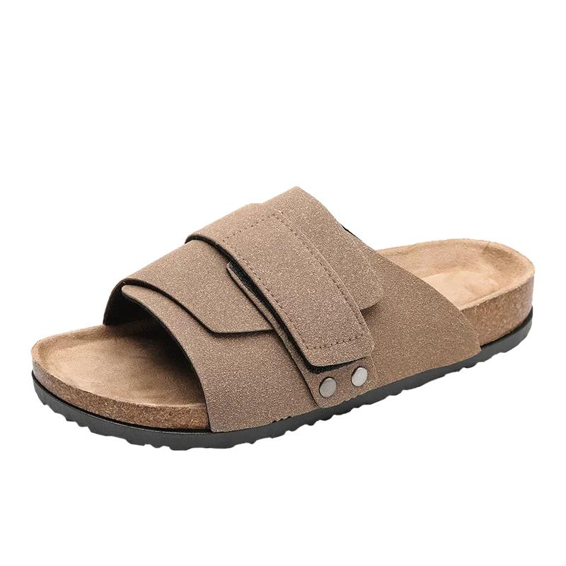 Indoor Fashion Arch Support Mules Half Slippers Women Soft Non-Slip Flat Slides Summer Lightweight Cork Footbed Clogs Ladies