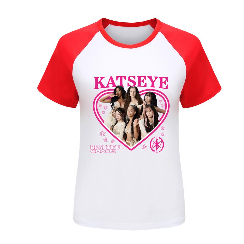 5347 Kids Girls KATSEYE Print Round Neck T-Shirt
