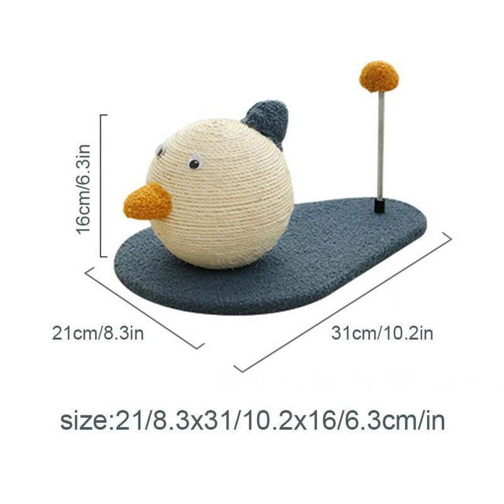 Cat Scratching Toy, Nature's Sisal and Wood Material, Spherical Pet Toy, Interactive Solid Wood Scratching Pet Toy (Natural)