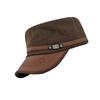 Soft Cotton Baseball Cap With Flat Top And Curved Brims Adjustable Soldier Hat For Adult And Teens Outdoor Activity