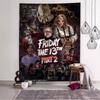 Friday the 13th DIY Wall Tapestry Hippie Flower Wall Carpets Dorm Decor Wall Art Decor