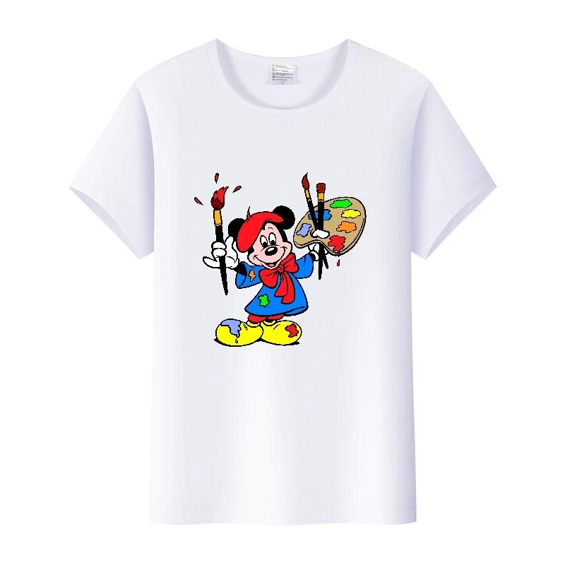 Kawaii Summer Short Sleeve t-shirt Cartoon Tshirt Female Top Loose Tee Mickey Mouse Graphic Clothes Gift Unisex