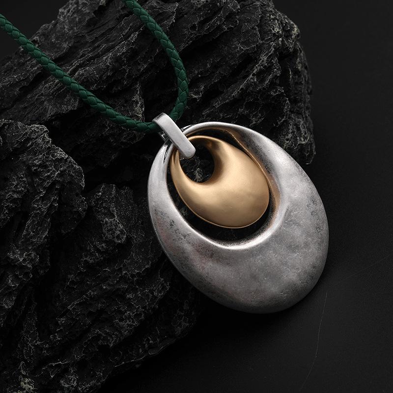 Women'S Long Necklace Geometric Matte Fashion Simple Style Sweater Chain Jewelry