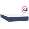 Maison Exclusive - Sommier à lattes de lit avec matelas Bleu 200x200 cm Tissu