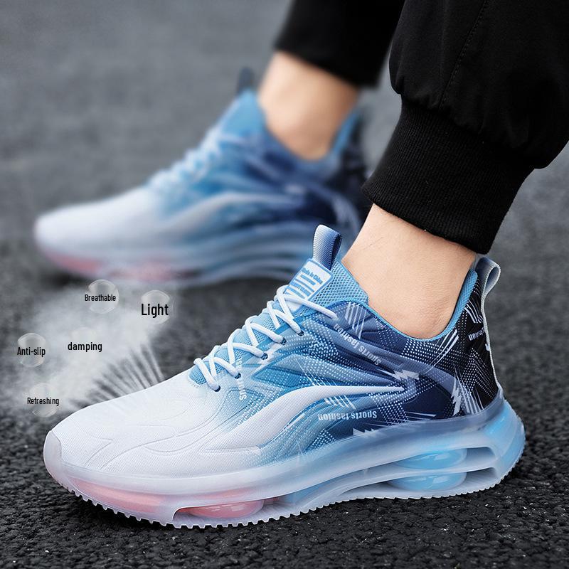 

Дышащие мужские кроссовки больших размеров из кожи с амортизацией - Универсальные повседневные кроссовки на высокой подошве для подростков и студентов 42