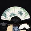 Chinese Fan 8inch Bamboo Hand-Painted Paper Fan for Men and Women, Calligraphy Printed High-End Gift Folding Fan, Portable