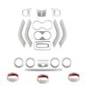 For Jeep Wrangler JK 2007-2017 Interior Trim Cover Kit 21Pcs Car Decoration Silver