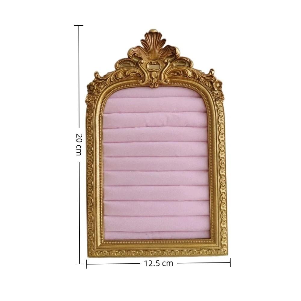 Velvet Jewelry Display Rack Picture Frame Shape Earring Ring Shelves Home Decoration