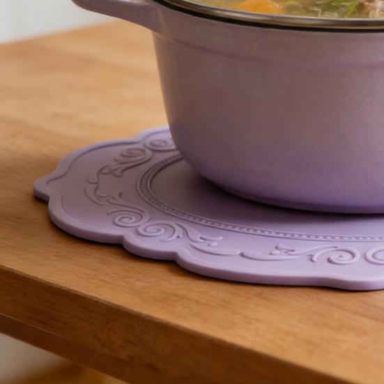 Porta-copos Isolado Silicone Oval Antiderrapante Resistente ao Calor Jogo Americano Design Superior Antirrugas Decorativo de Cozinha Tapete Antiderrapante