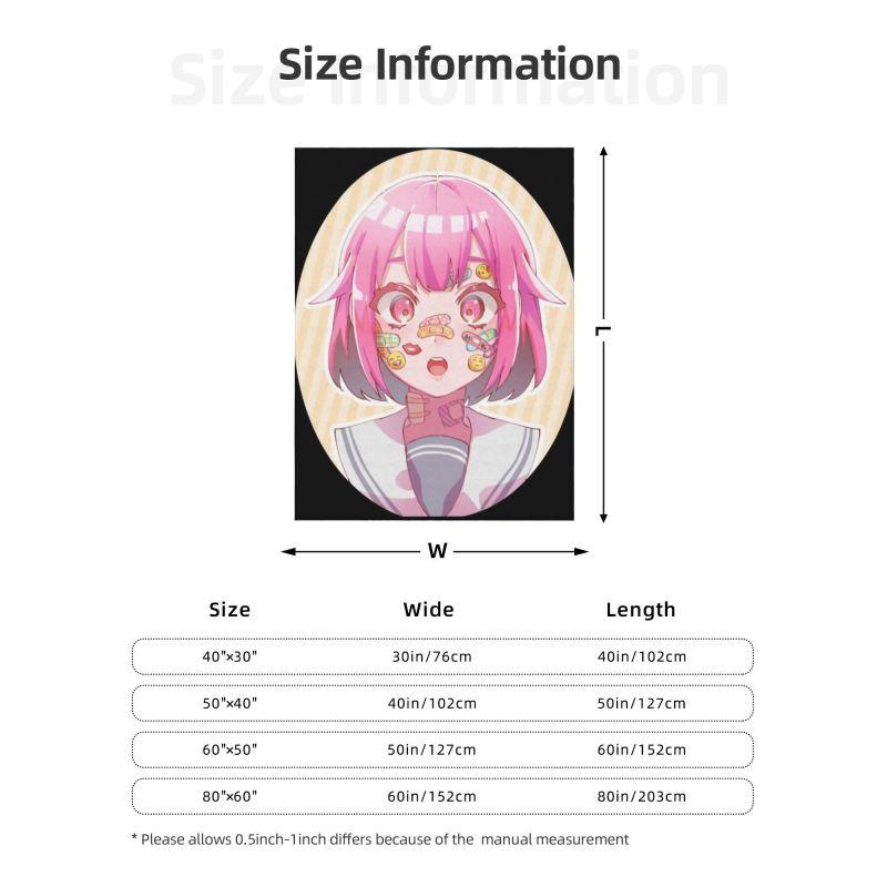 Custom Anime Animation Otori Emu Blanket Warm Fleece Soft Flannel Throw Blankets For Bed Sofa Car Autumn