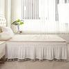 Wrinkle Resistant Tassel Bed Skirt Solid Color Bed Ruffles Wrap  Bedding Accessory
