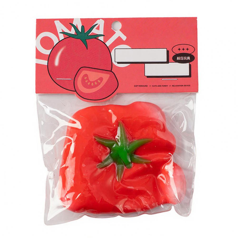Tomato Squeeze Toy Stress Relief Persimmon Mangosteen Mango Lemon Squeeze Sensory Fidget Toy Slow Rising Stress Ball