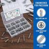 450pcs 410 Stainless Steel Self Tapping Screws Hex Head Stainless Steel Screws  Metal Application