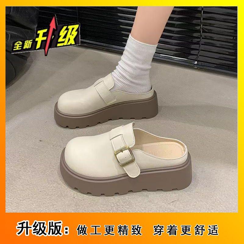 

Суперогненные стильные нескользящие прохладные тапочки, интернет-знаменитость, черные тапочки на толстой подошве, увеличивающие рост, женская летняя обувь 2025 новинка 40