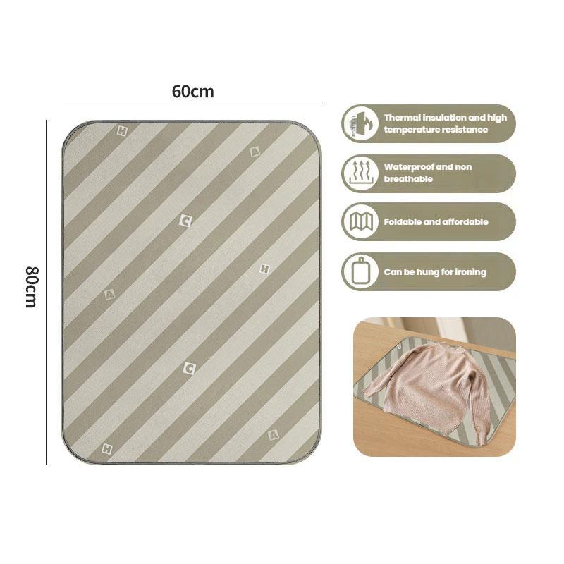 Soft Ironing Mat 6-Layer Thickened Non-slip Laying Ironing Board Protection Heatproof Pad Foldable Insulated for Travel Home