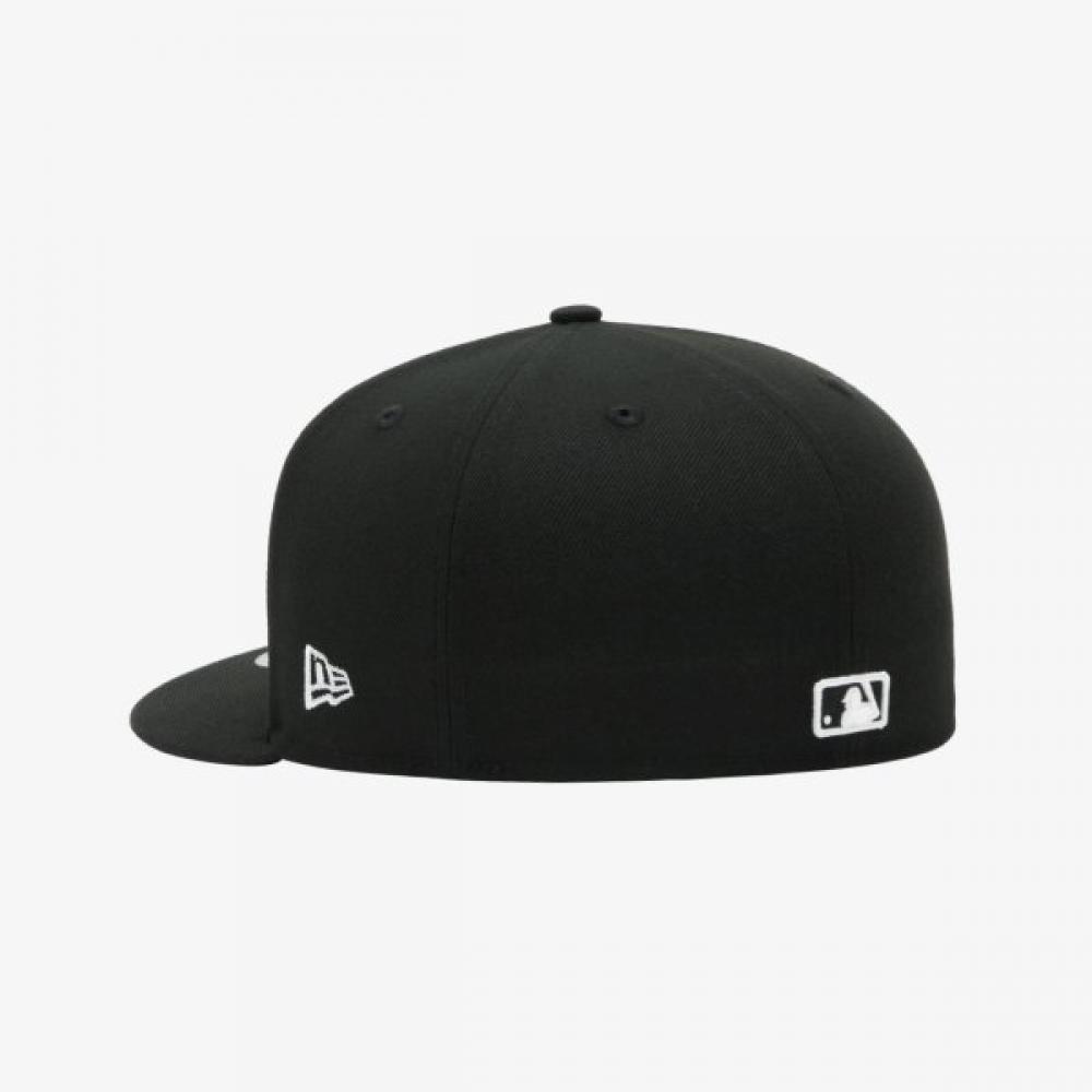 New Era New York Yankees Basic Outline Fitted Cap Black 14881543