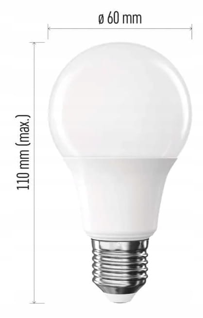 Energy Saving LED E27 Bulbs, Warm, 806 lm