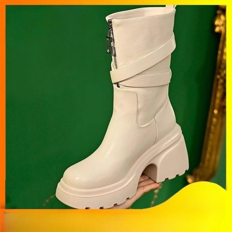 Women's Boots, Single Boots, High Heels, Thick Heels, Anti-slip Women's Shoes