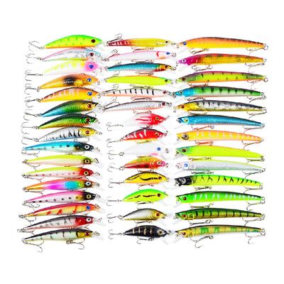 Gemengde 43 stuks Minnow Hard Baits Combo Kleurrijke Kunstmatige Vis Lokaas Set Karper Lure Kits Peche Pesca Vis Lokaas Set