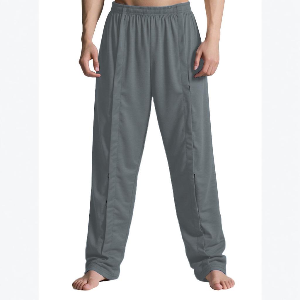 Herrenhose mit doppelseitigem offenem Saum, lockerer Passform und lässiger Riemen-Tasche