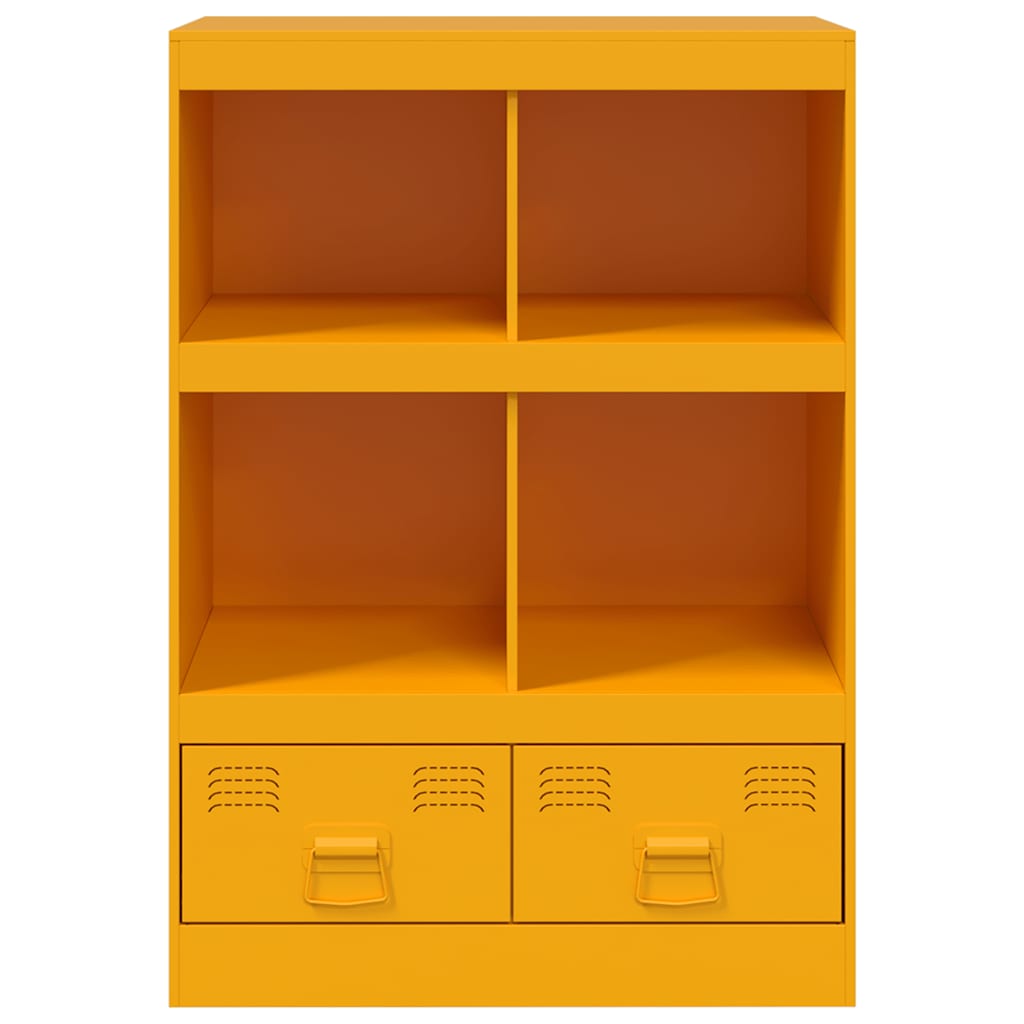 Highboard Mustard Yellow 67 x 39 x 95 cm Steel