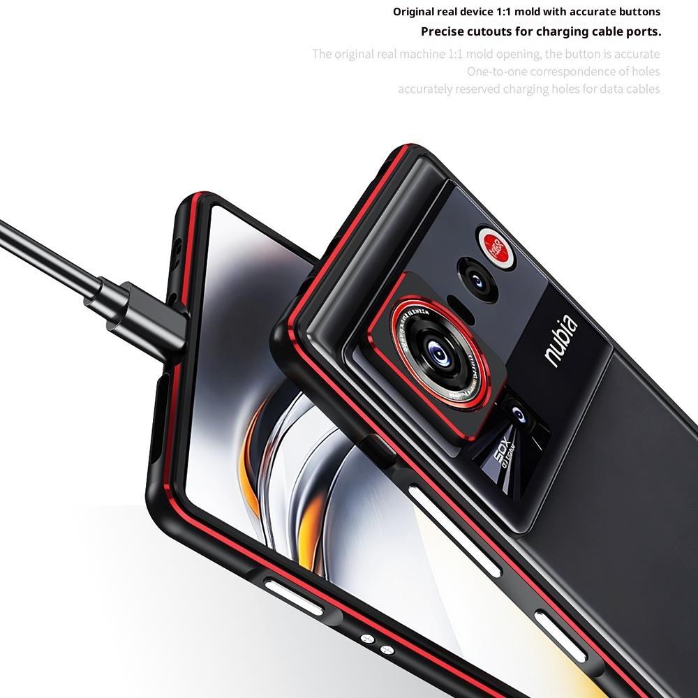 For ZTE Nubia Z80 Ultra 5G Bumper Case Metal Frame Phone Cover with Camera Lens Guard