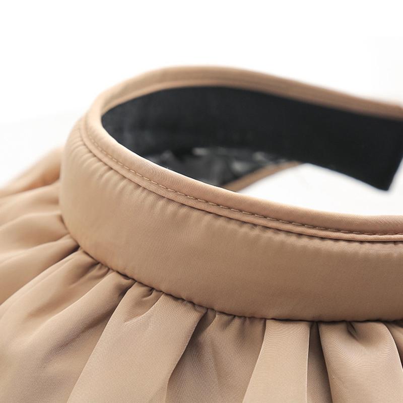 Summer Shell Sunshade Hat Uv Protection Dual Use Hair Hoop Sun Cap For Women Outdoor Beach Foldable Wide Brim Bucket Caps