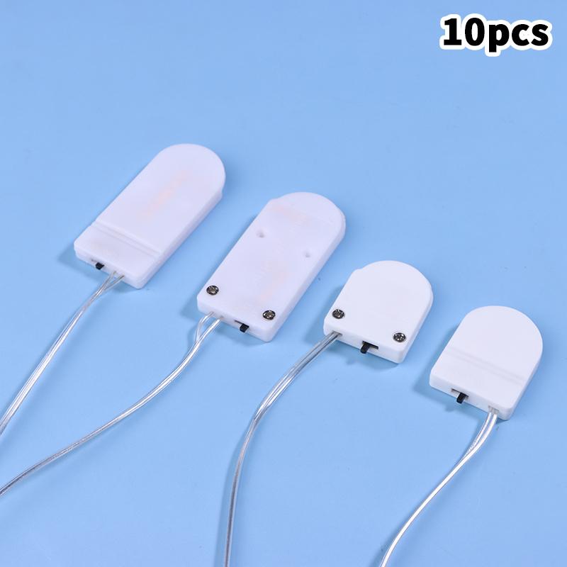 10Pcs Battery Holder Coin Cell Holder 1 X 3V/2 X 3V Cr2032 Lir2032 Battery Holder Button Battery Holder With Line On Off Switch
