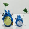 Aquarium Dekoration Lebendige Farbecht Aquarium Landschaftsbau PVC Anime Figur Miyazaki Katze mit Blatt