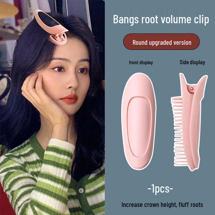 Air Bangs Curling Iron & Hair Root Clip for Fluffy Volume & No-Trace Shaping