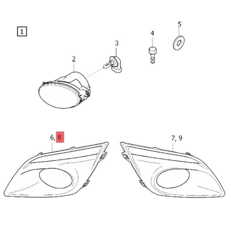 2Pcs Front Bumpers Fog Light Cover 31294051 31294052 for XC60 09-16 Replacement Fog Lamp Trim Caps Auto Accessory