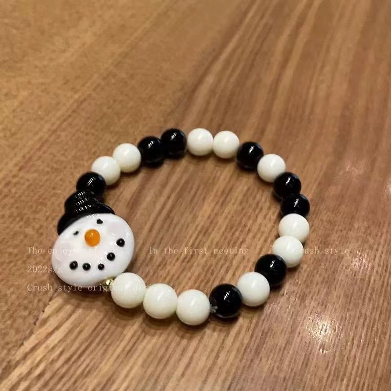 Summer Cute Cartoon Robot Colored Beaded Bracelet