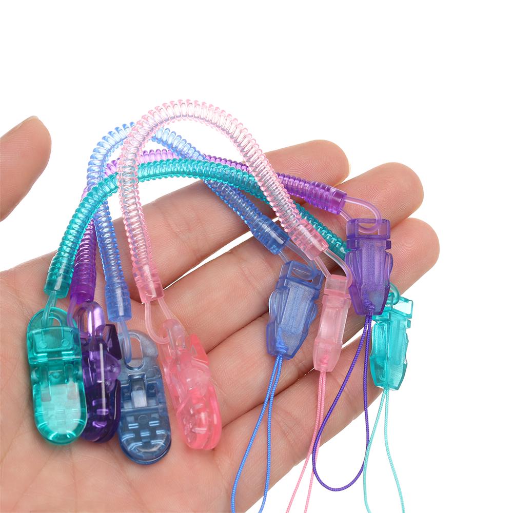 Baby Infant Toddler Dummy Pacifier Spring Soother Nipple Clip Chain Holder Strap Baby Chew Toy for Baby