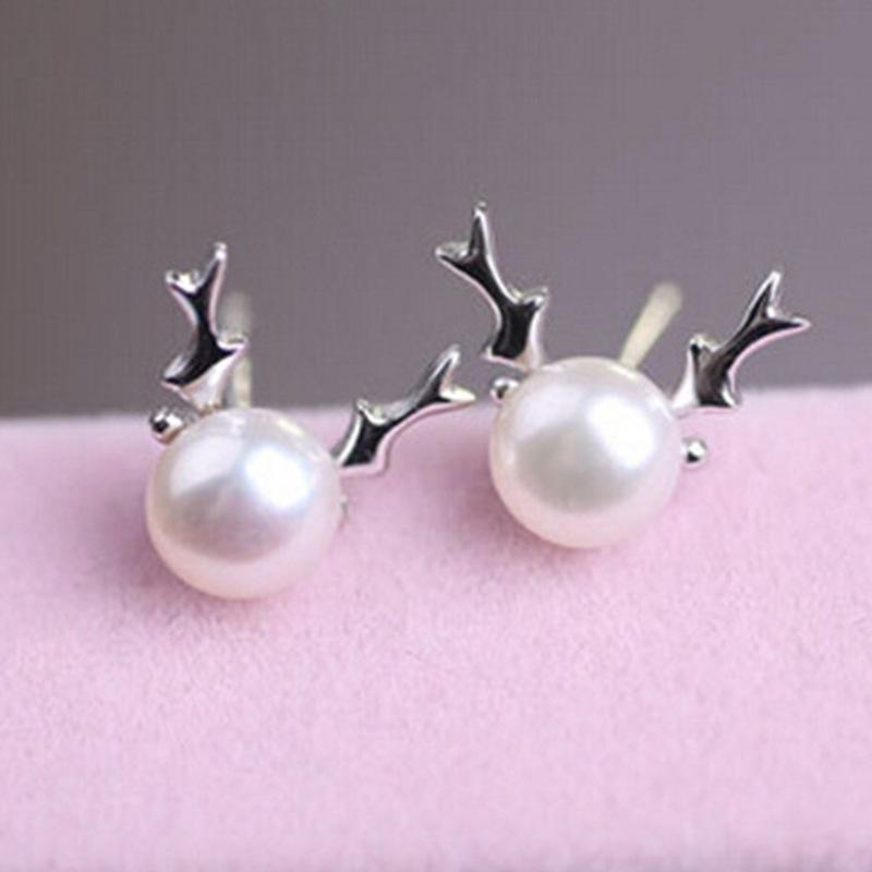 Fashion Antler Earrings For Women, Pure All The Way, Autumn And Winter Bead Earrings, Simple Ear Jewelry