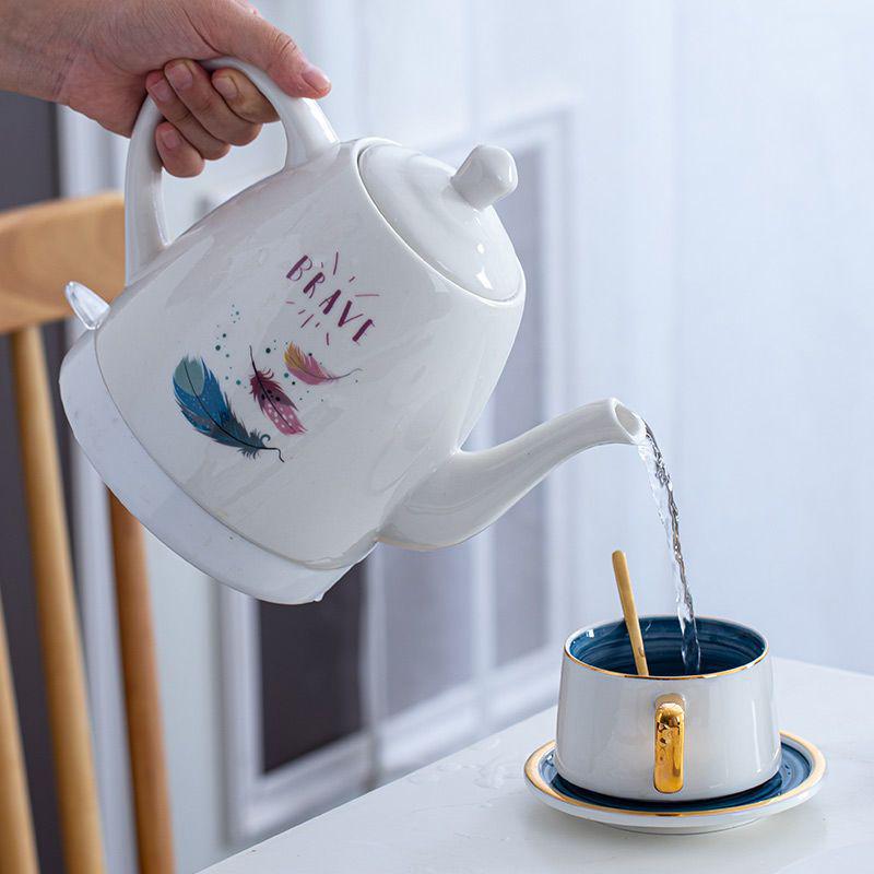 Ceramic Electric Kettle with Auto Power-Off, Large Capacity for Brewing Tea At Home