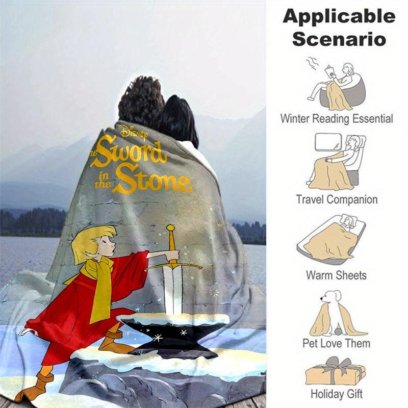 1pc, Disney The Sword in the Stone Blanket,Home Decorative Throw Blanket, Couch Cover, Outdoor Blanket, Gift