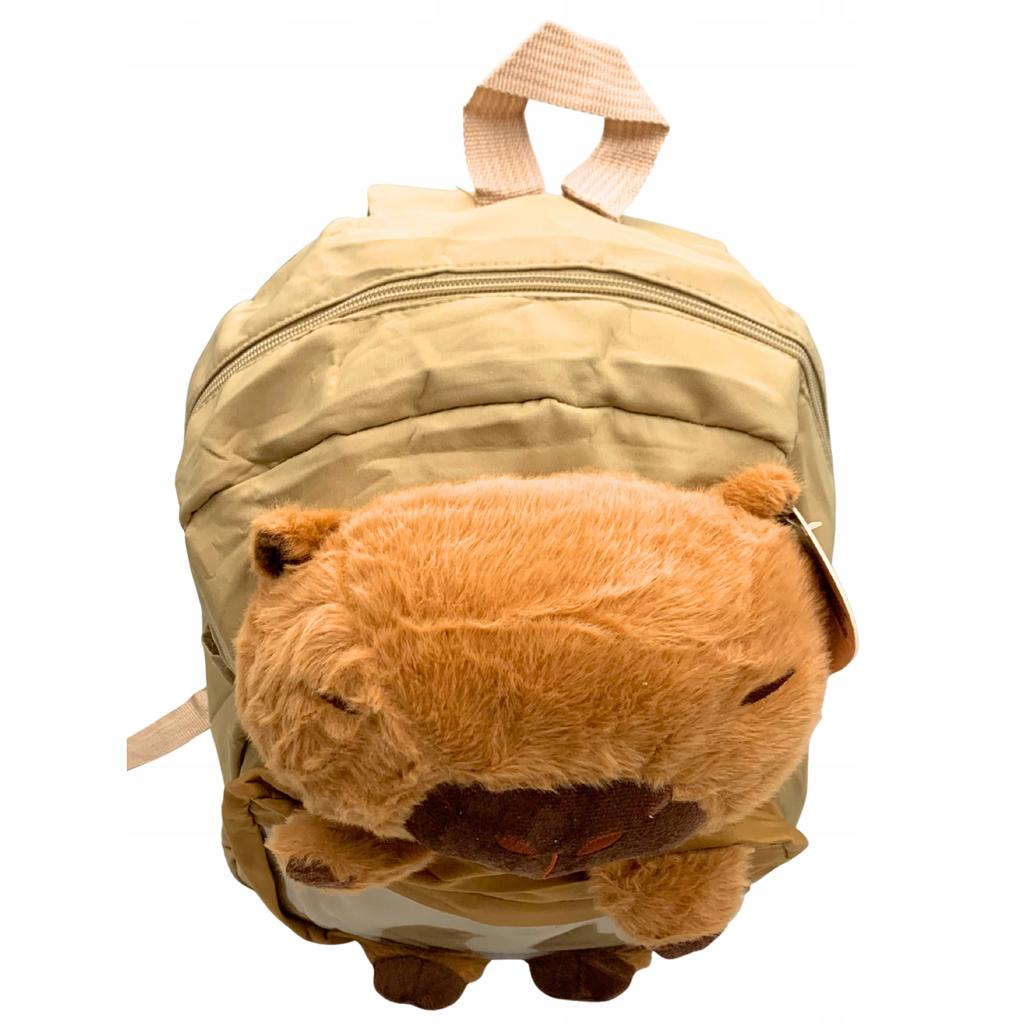 Capybara School Backpack 3D Mascot Lightweight Roomy School Travel Bag