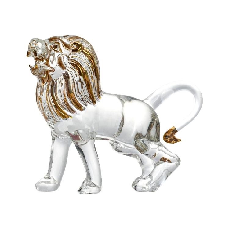

Blown Glass Lions Figurines Crystal Lions Statue Glass Art Wildlife Animal Sculptures Ornament Paperweight Collections 1