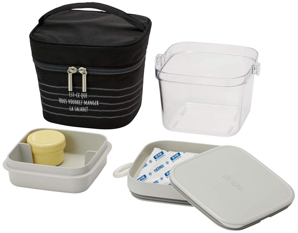 Thermos Lunch Insulated Salad BK Box, Container, 810ml, Black, DJR-950