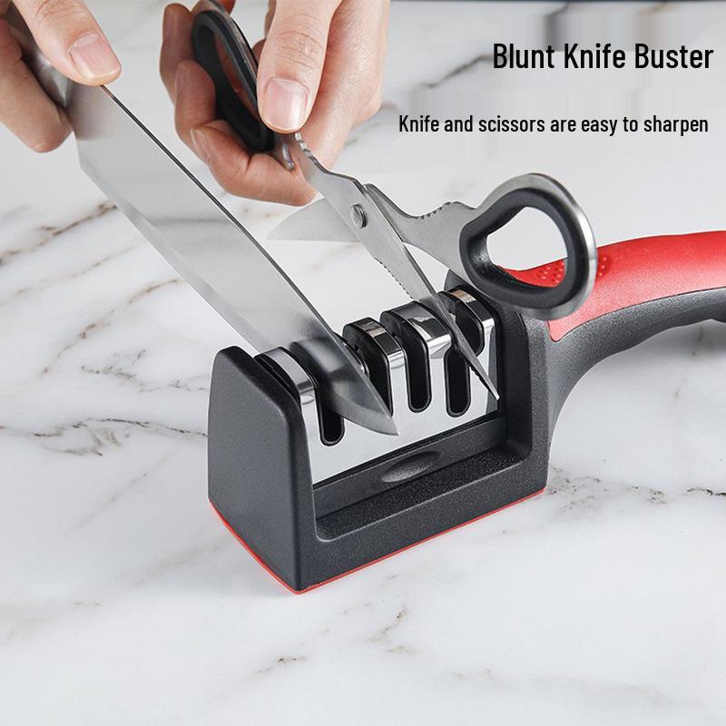 Multi-Functional 4-Stage Kitchen Sharpener and Whetstone